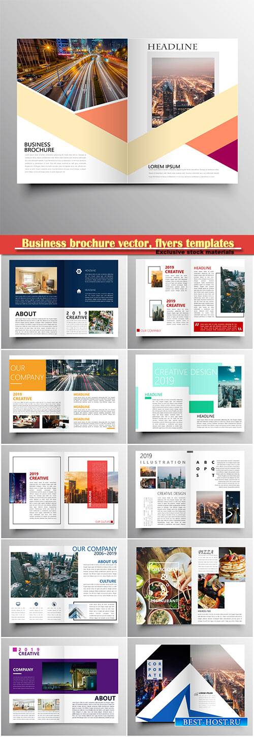 Business brochure vector, flyers templates # 45