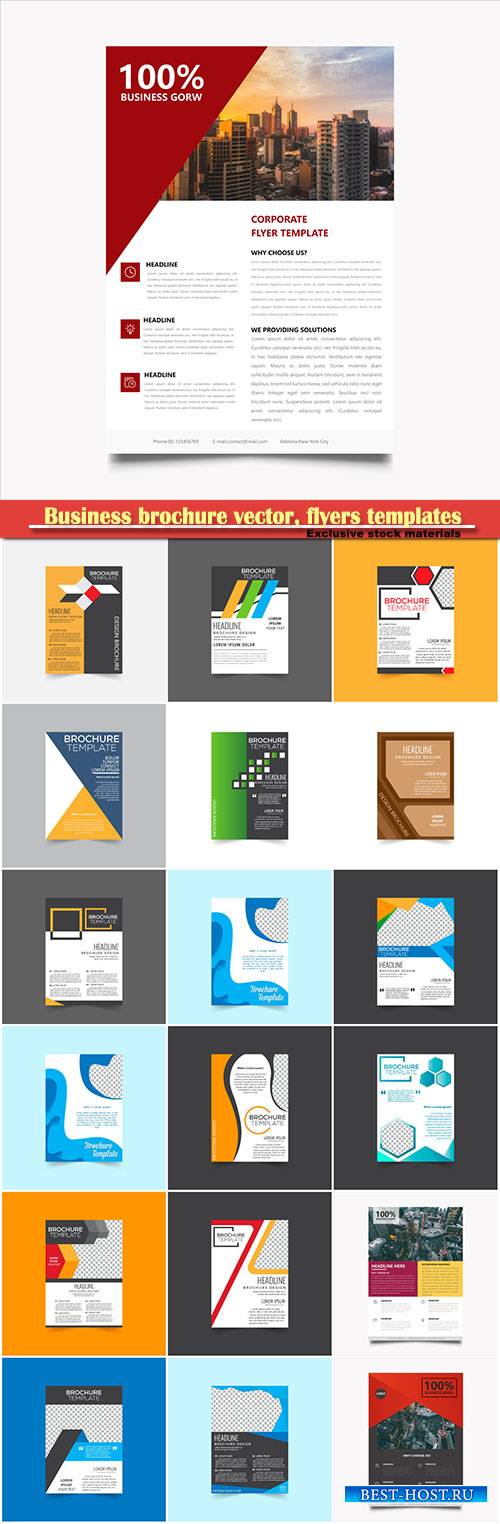 Business brochure vector, flyers templates # 46