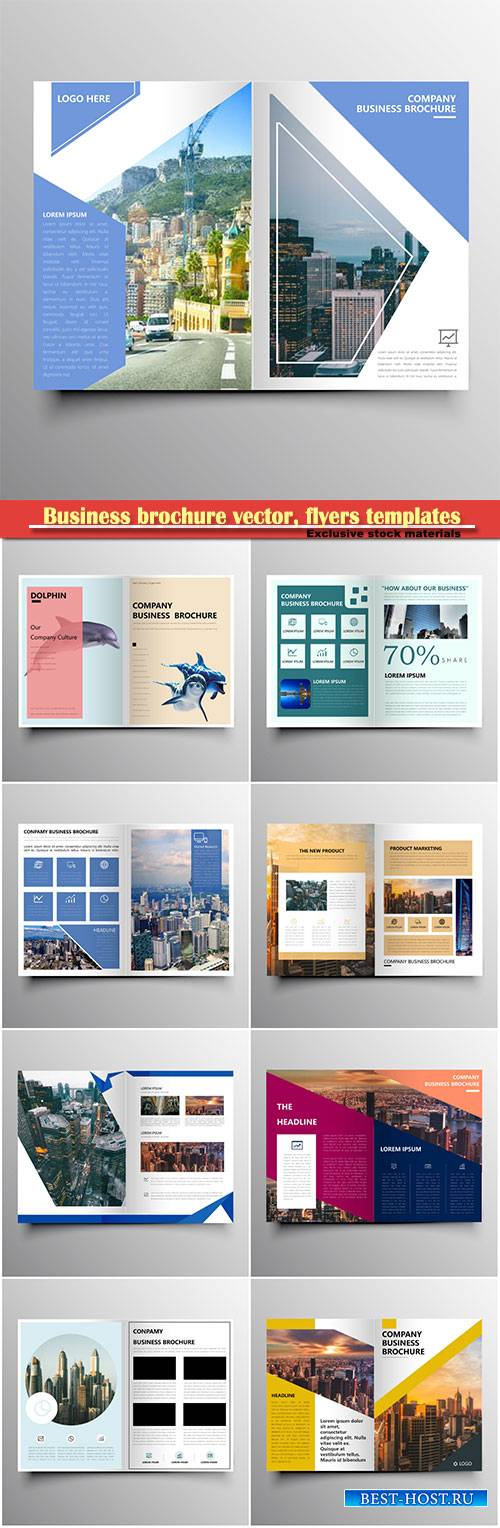 Business brochure vector, flyers templates # 49