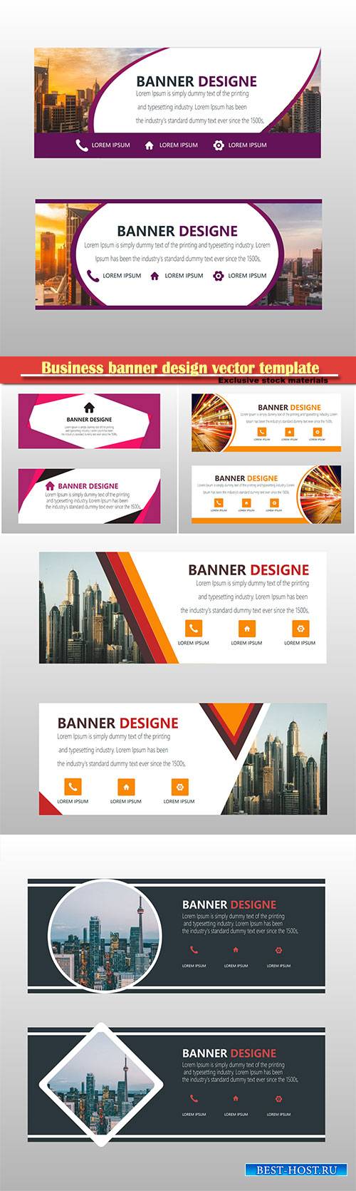 Business banner design vector template