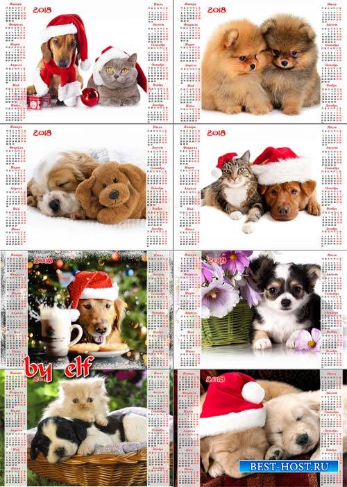 Календари настенные на 2018 год - Символ года собака