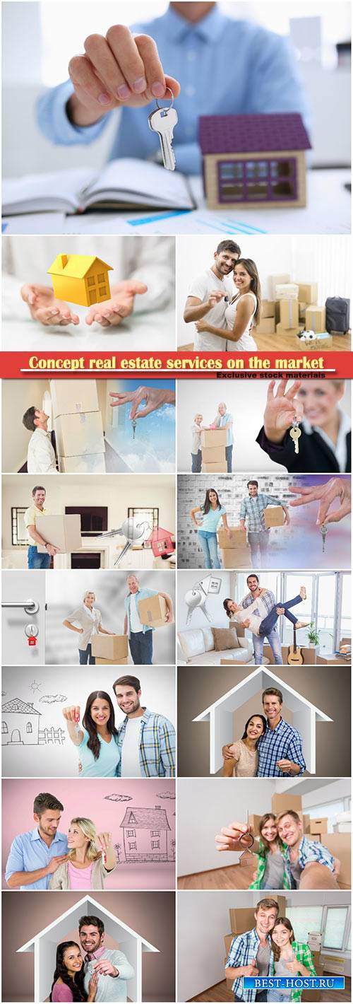 Concept real estate services on the market