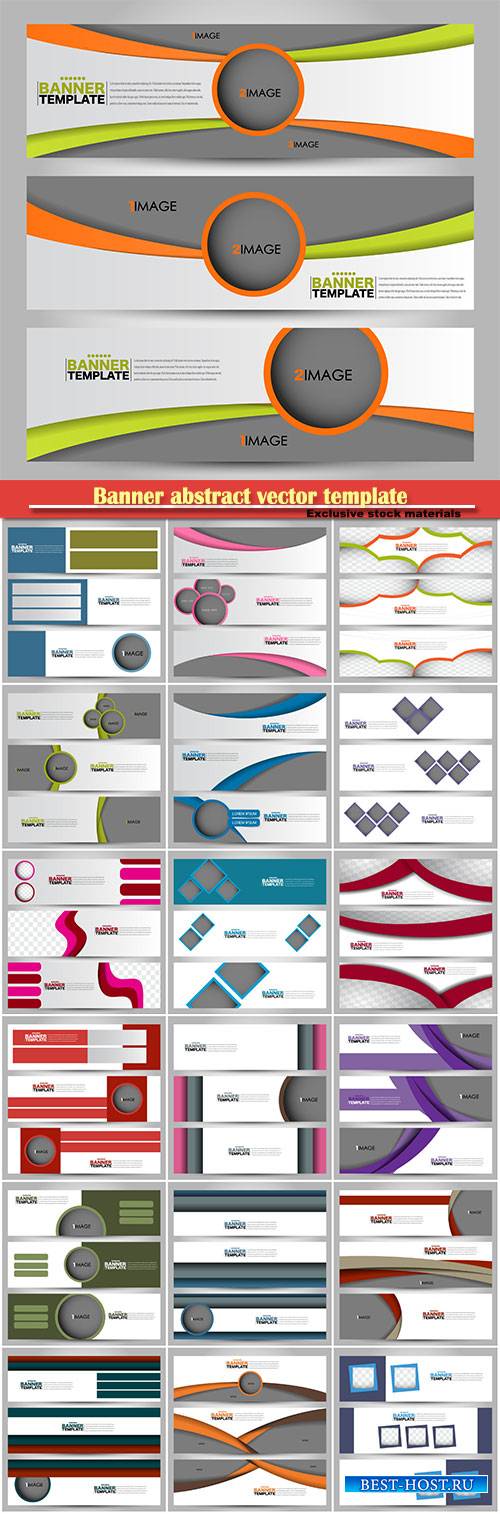 Banner abstract vector template for design,  business, education, advertise ...