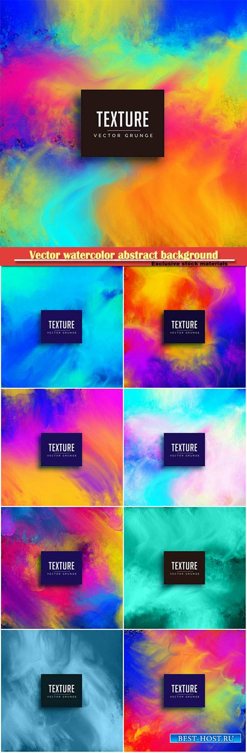 Vector flowing watercolor texture abstract background