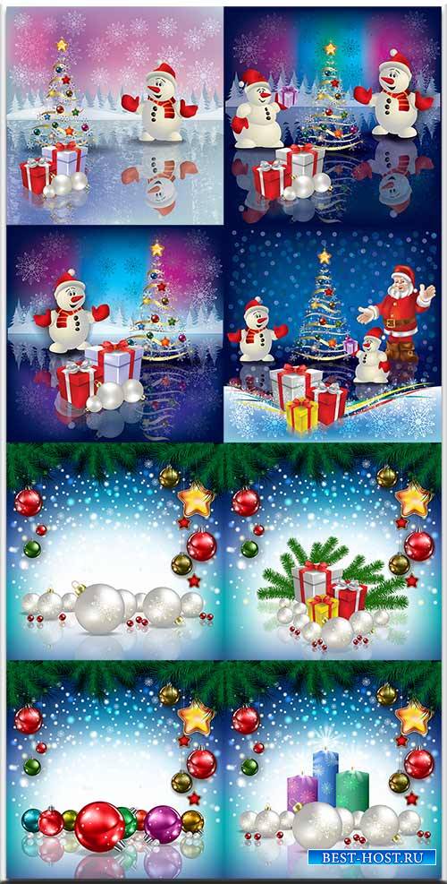 Новогодние фоны - Новогодние композиции / Christmas backgrounds - Christmas ...