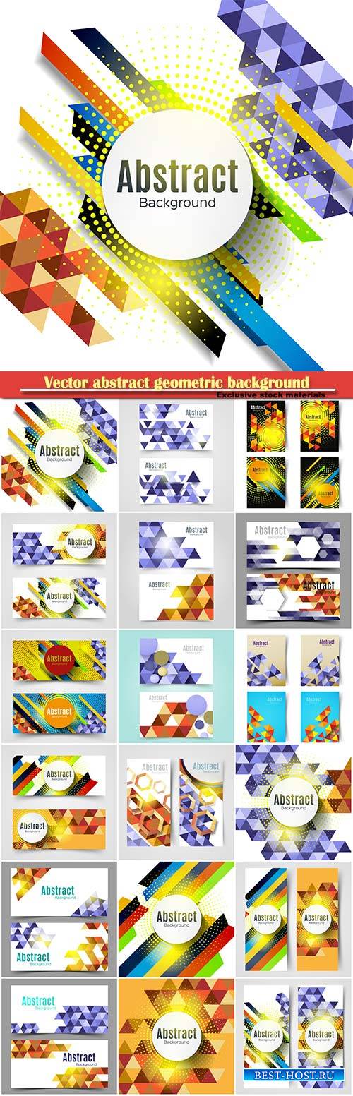 Vector abstract geometric background, technology polygonal design