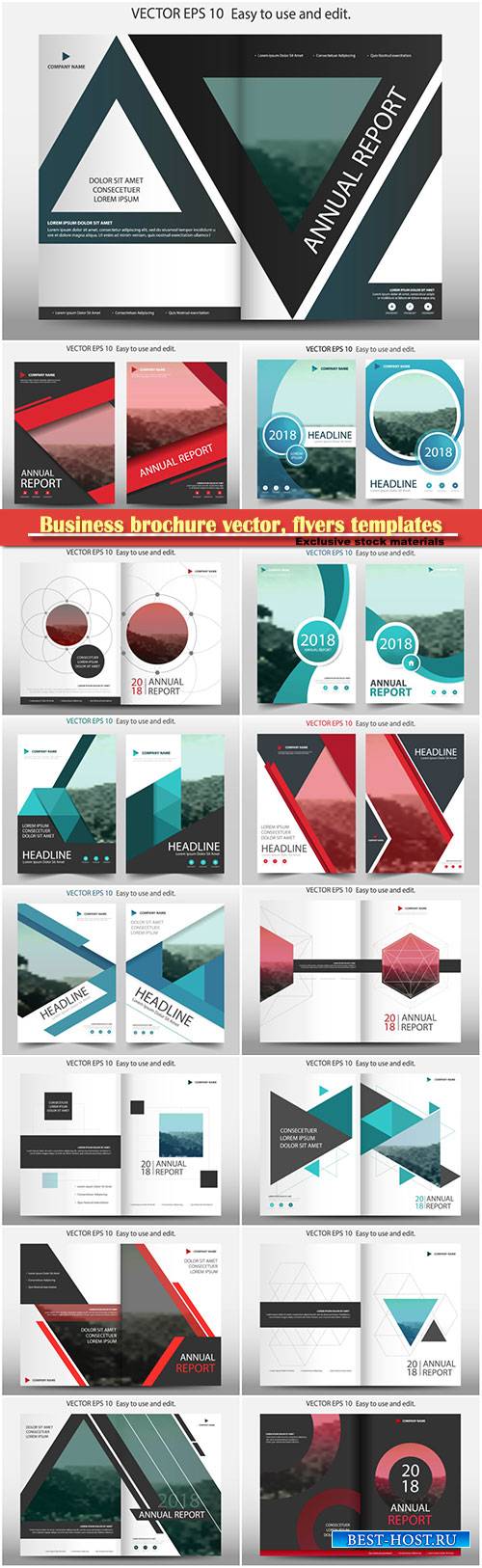 Business brochure vector, flyers templates # 80