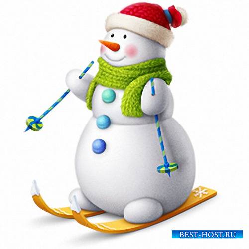 Клипарты для фотошопа - Веселые снеговики