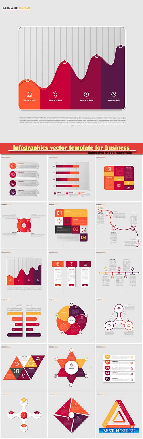 Infographics vector template for business presentations or information banner # 18