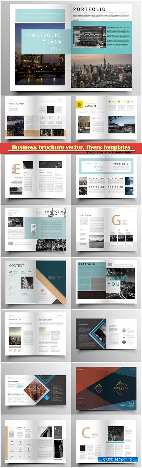 Business brochure vector, flyers templates, report cover design # 85
