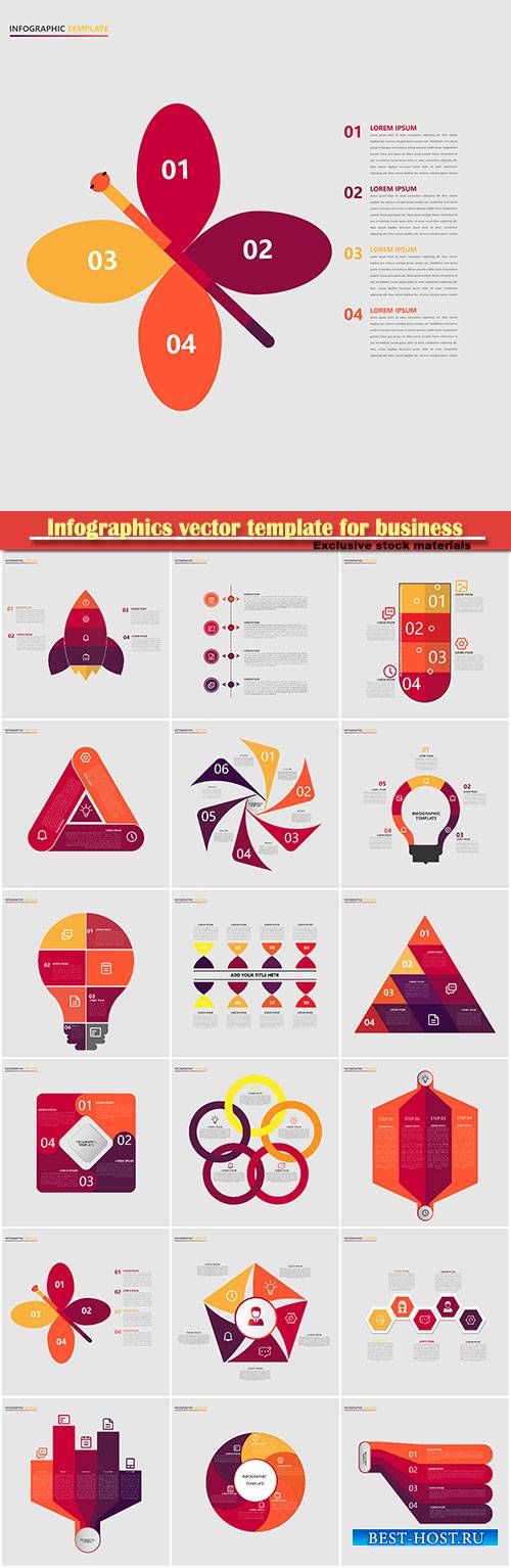 Infographics vector template for business presentations or information banner # 19