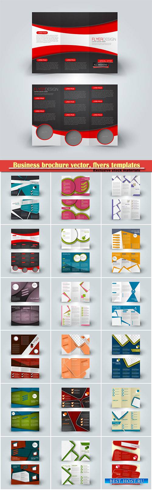 Business brochure vector, flyers templates, report cover design # 93