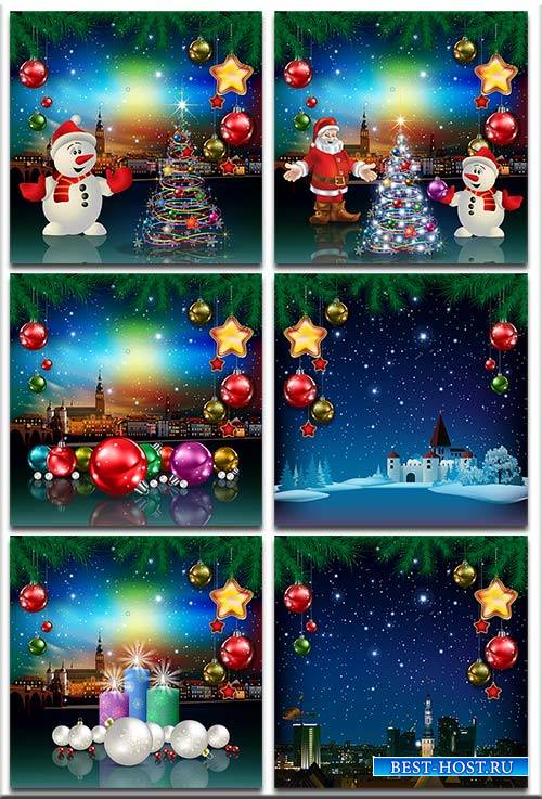 Новогодние фоны-Новогодние композиции.7 часть/Christmas backgrounds-Christm ...