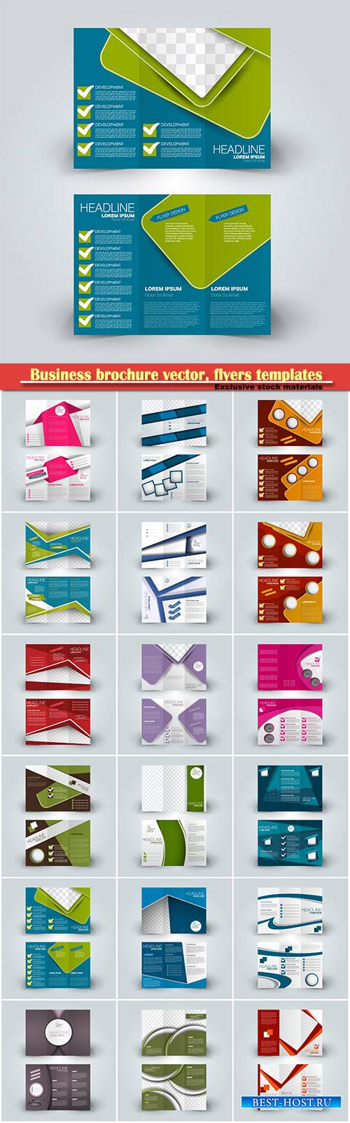 Business brochure vector, flyers templates, report cover design # 99