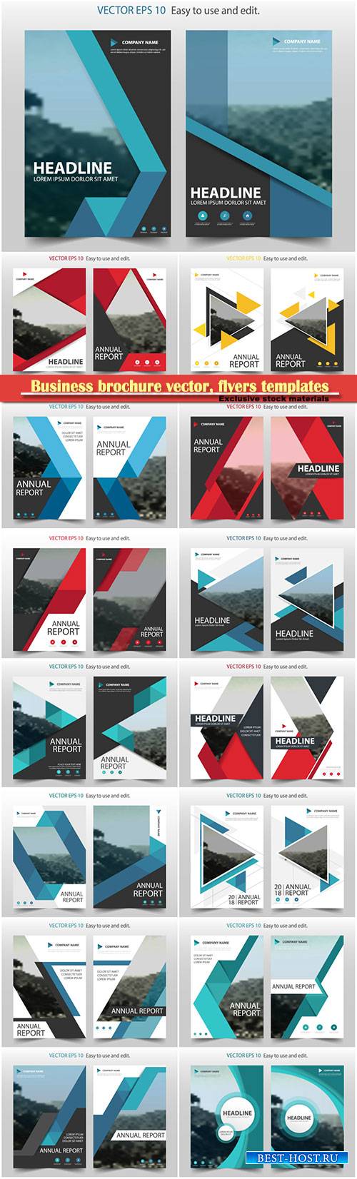 Business brochure vector, flyers templates, report cover design # 103
