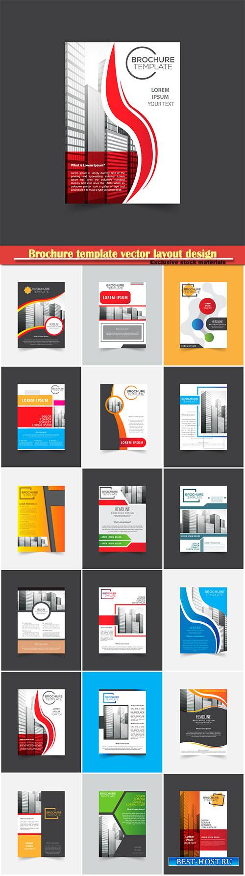 Brochure template vector layout design, corporate business annual report, magazine, flyer mockup # 111