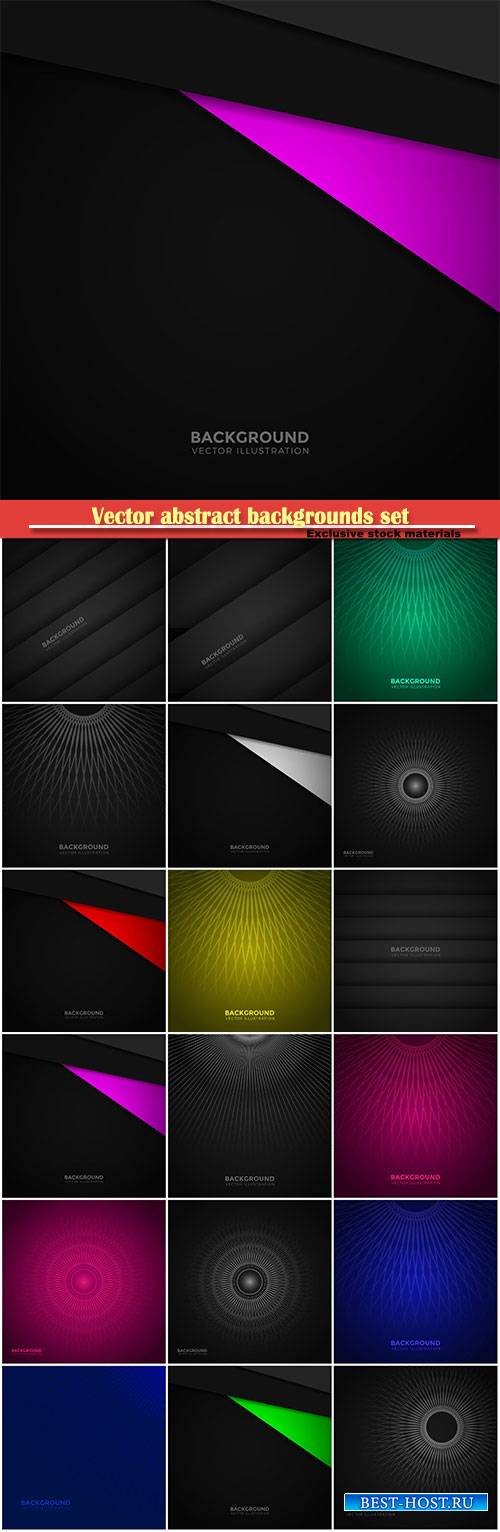 Vector abstract backgrounds set