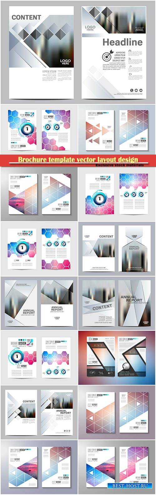Brochure template vector layout design, corporate business annual report, magazine, flyer mockup # 118