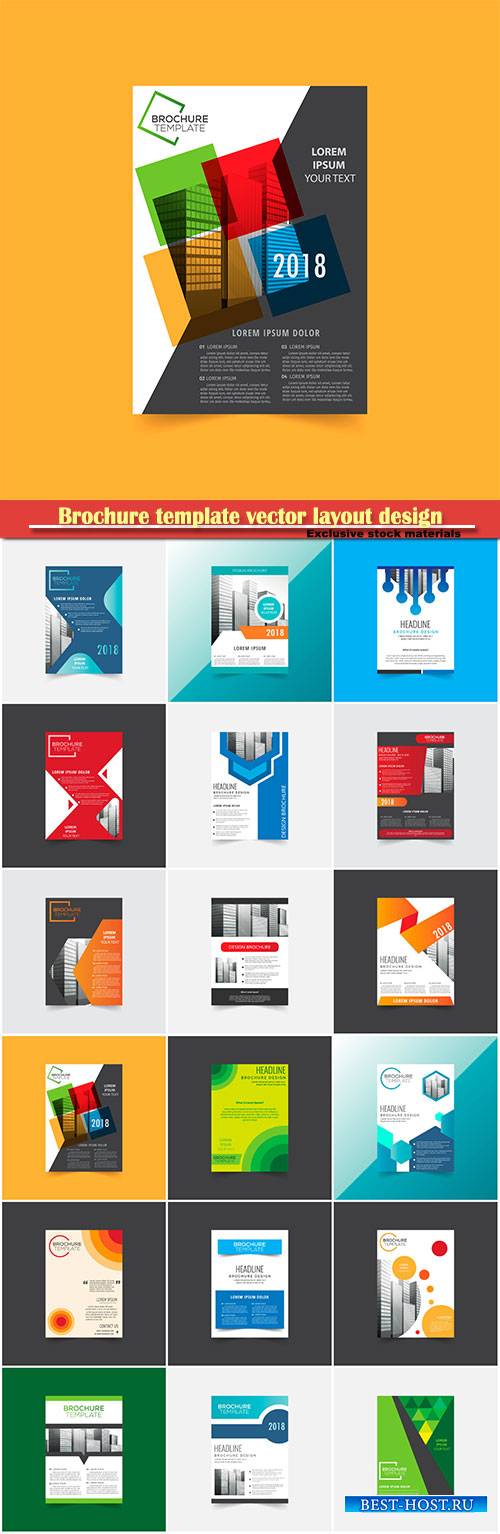 Brochure template vector layout design, corporate business annual report, magazine, flyer mockup # 124