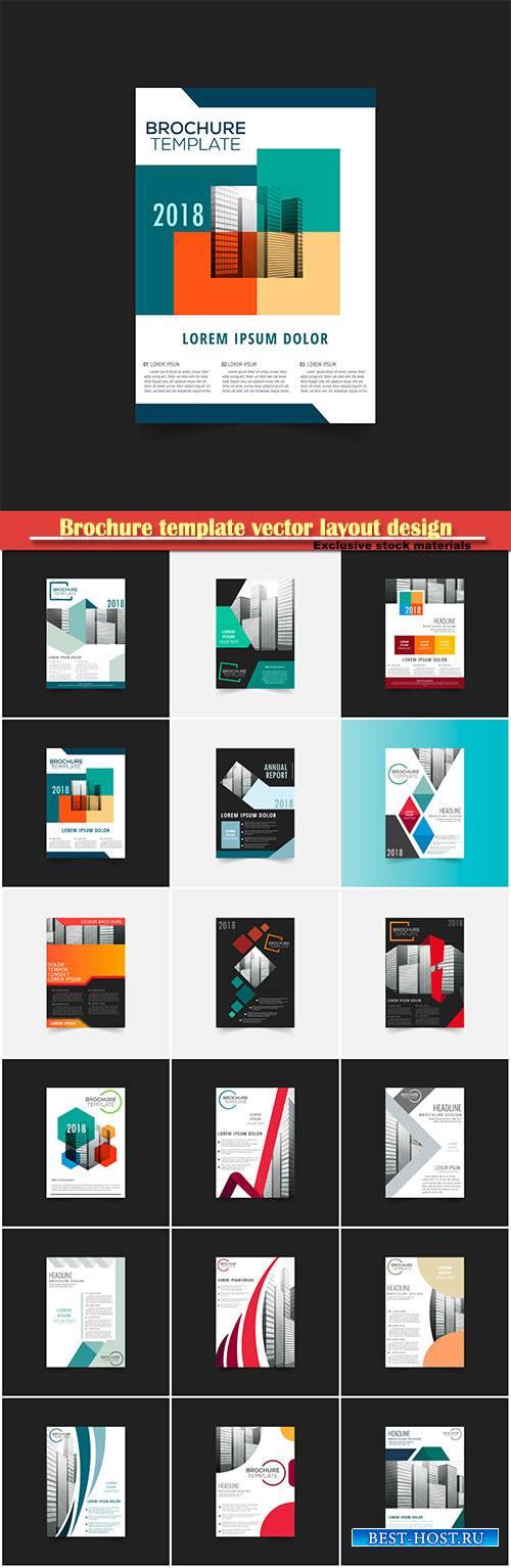 Brochure template vector layout design, corporate business annual report, magazine, flyer mockup # 122
