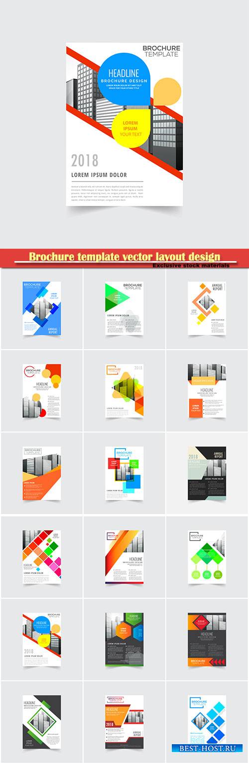 Brochure template vector layout design, corporate business annual report, magazine, flyer mockup # 121