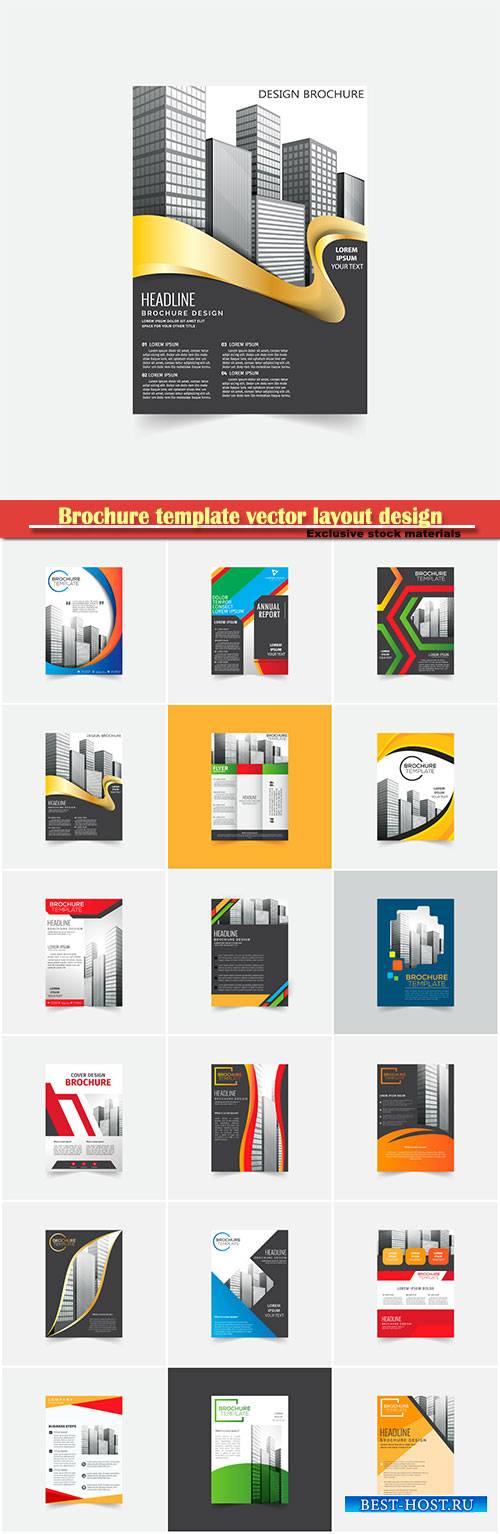 Brochure template vector layout design, corporate business annual report, magazine, flyer mockup # 120