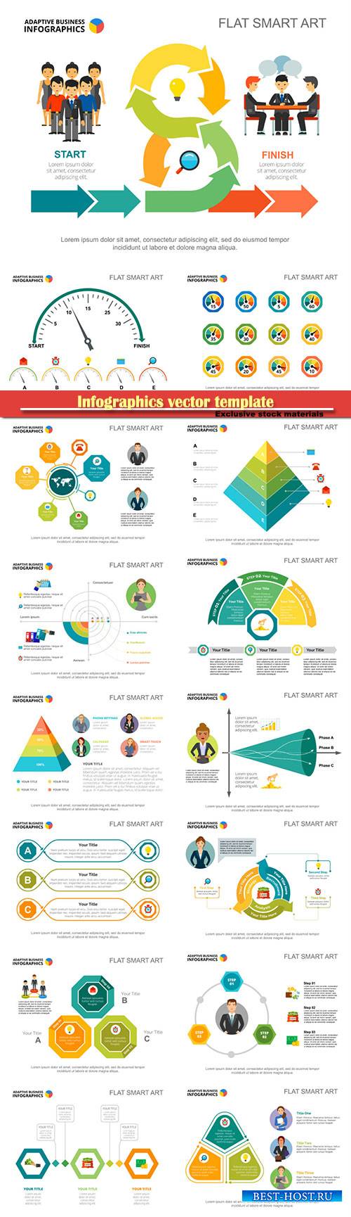 Infographics vector template for business presentations or information banner # 24
