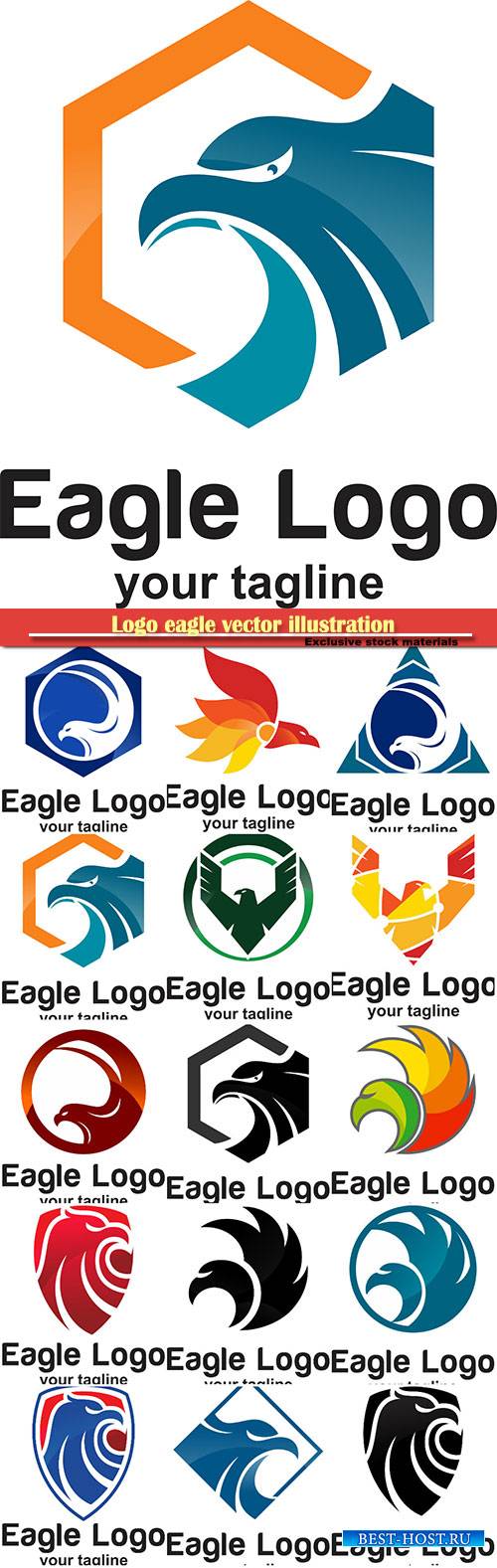 Logo eagle vector illustration