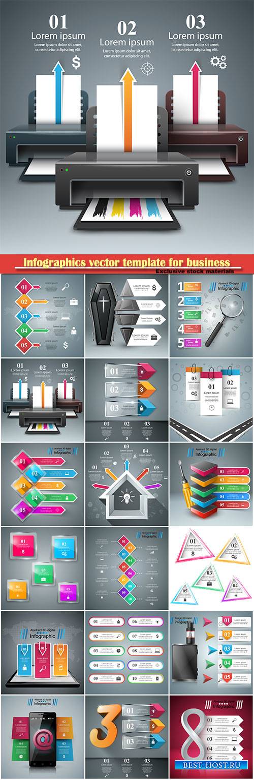 Infographics vector template for business presentations or information banner # 33