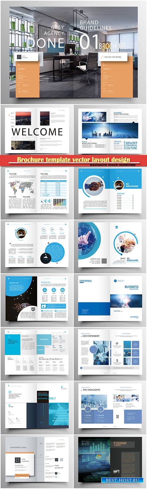 Brochure template vector layout design, corporate business annual report, magazine, flyer mockup # 131