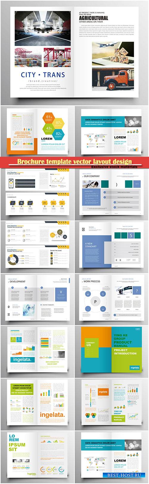 Brochure template vector layout design, corporate business annual report, magazine, flyer mockup # 133