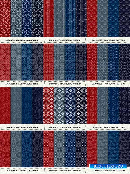 Бесшовный узор в японском стиле - Вектор / Seamless pattern in Japanese sty ...