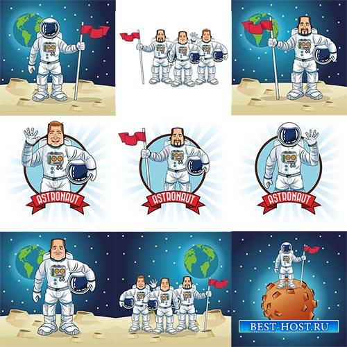 Astronaut space cartoon in vector
