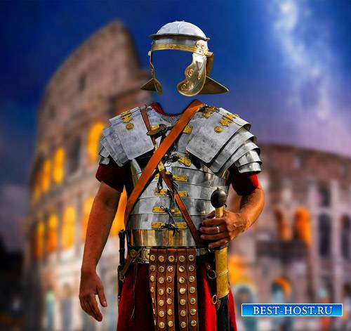 Шаблон для фотомонтажа - Воин древнего Рима