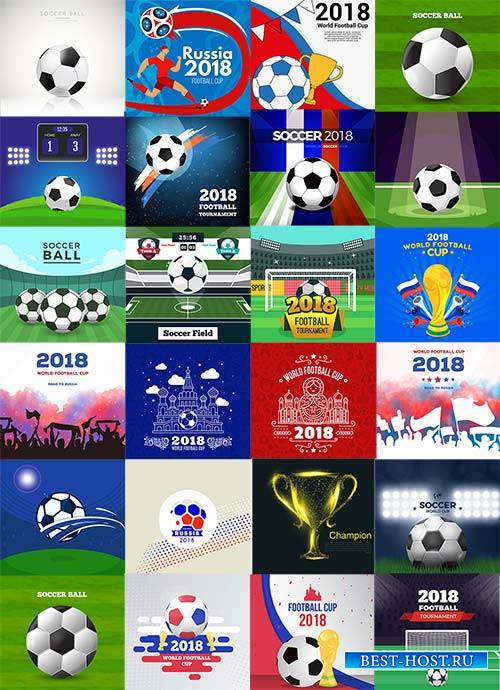 Векторные фоны для чемпионата мира по футболу 2018/ Vector backgrounds for  ...