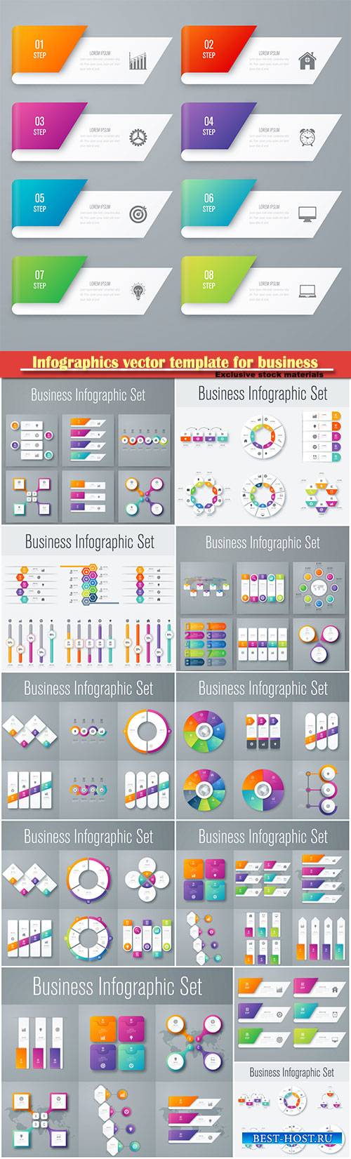 Infographics vector template for business presentations or information banner # 64
