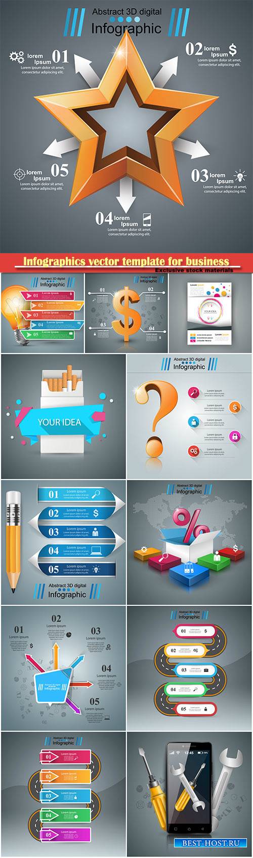 Infographics vector template for business presentations or information banner # 65