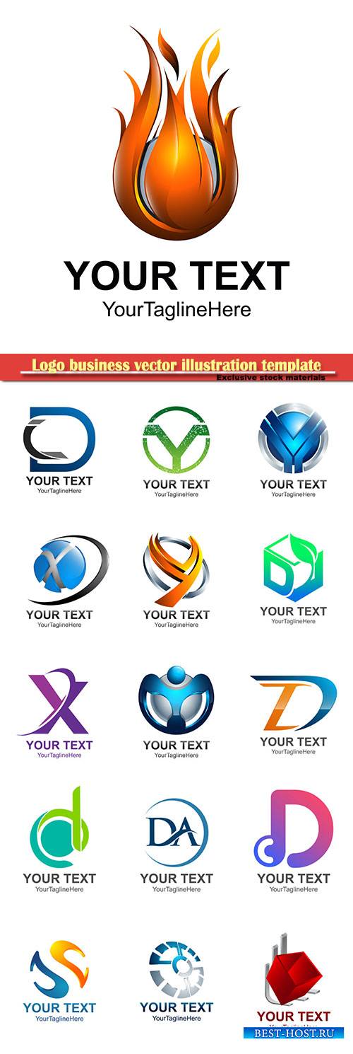 Logo business vector illustration template # 100