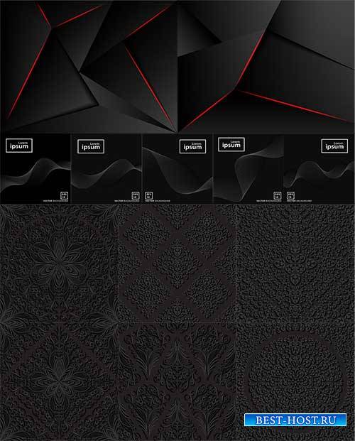 Чёрные фоны в векторе / Black backdrops in vector