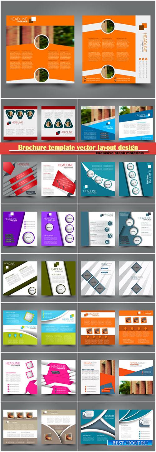 Brochure template vector layout design, corporate business annual report, magazine, flyer mockup # 221