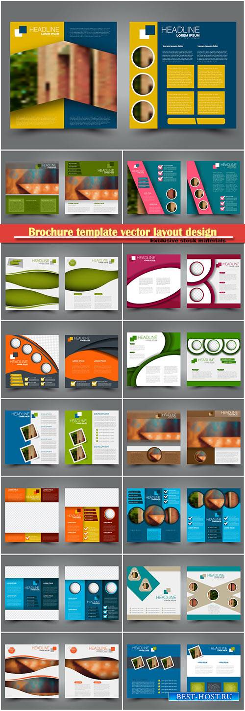 Brochure template vector layout design, corporate business annual report, magazine, flyer mockup # 220