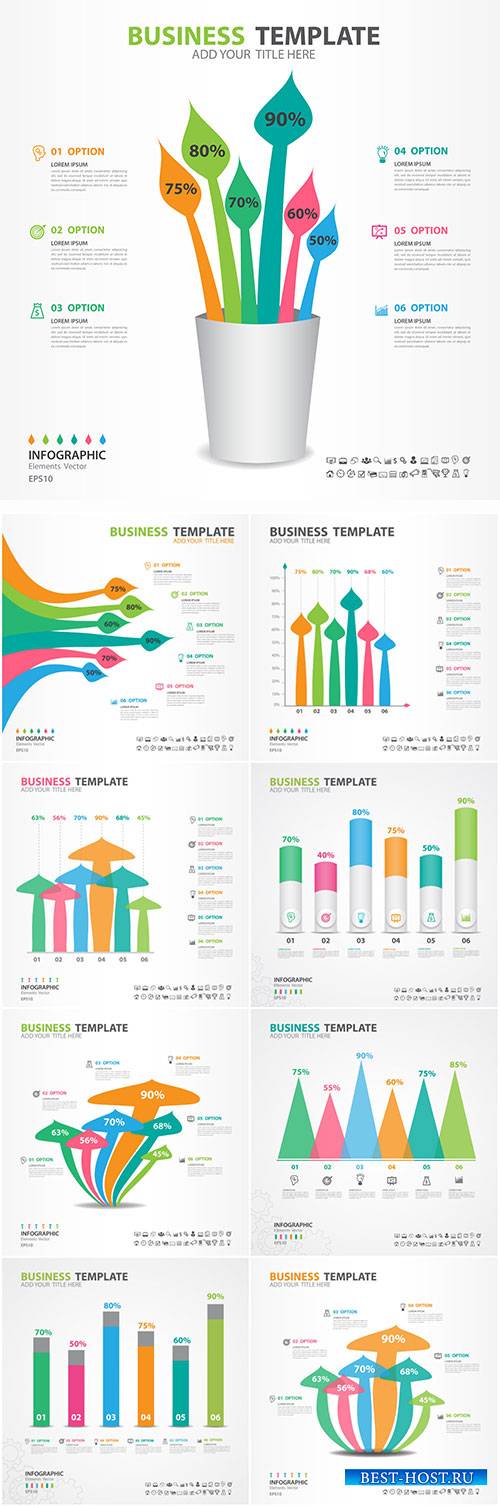 Infographics vector template for business presentations or information banner # 96