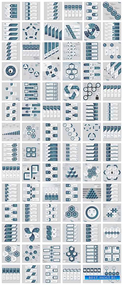 Шаблоны инфографики в векторе / Infographic patterns in vector