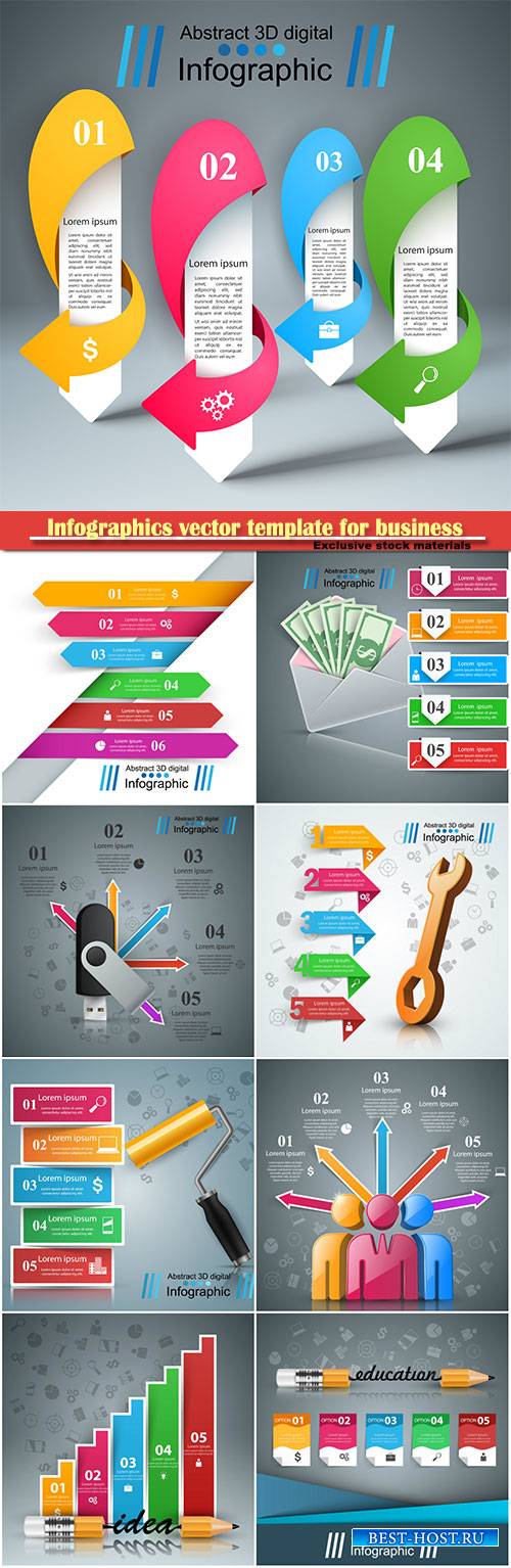 Infographics vector template for business presentations or information banner # 100