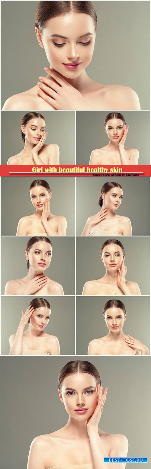 Girl with beautiful healthy skin