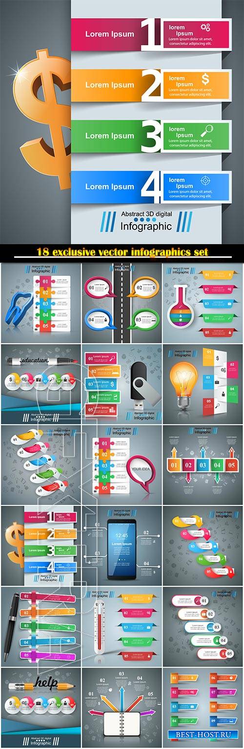 Infographics vector template for business presentations or information banner # 101