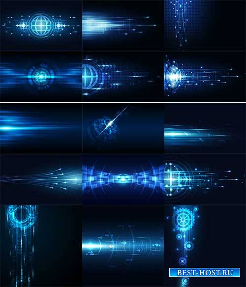 Абстрактные голубые фоны в векторе / Abstract blue backgrounds in vector