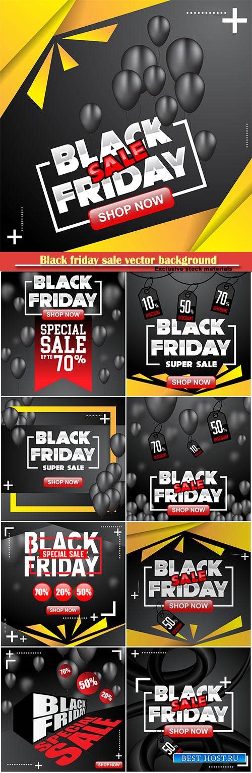 Black friday sale vector background