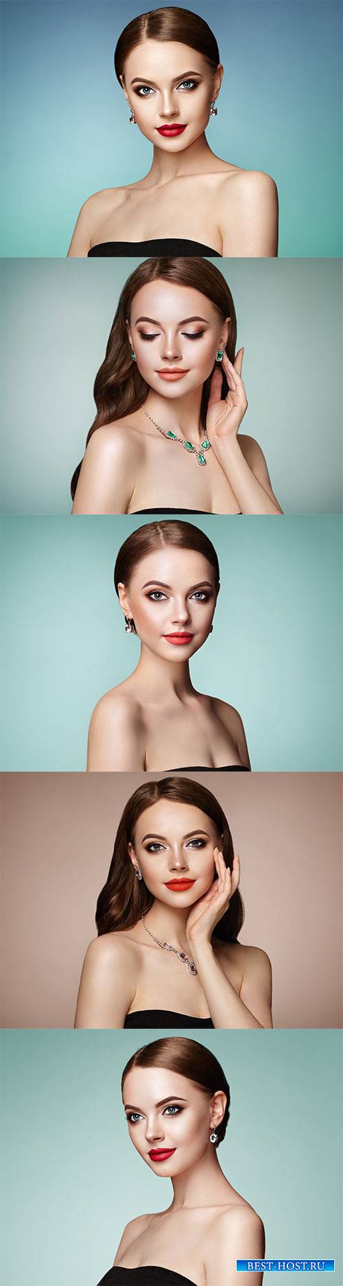 Beautiful woman face with perfect makeup