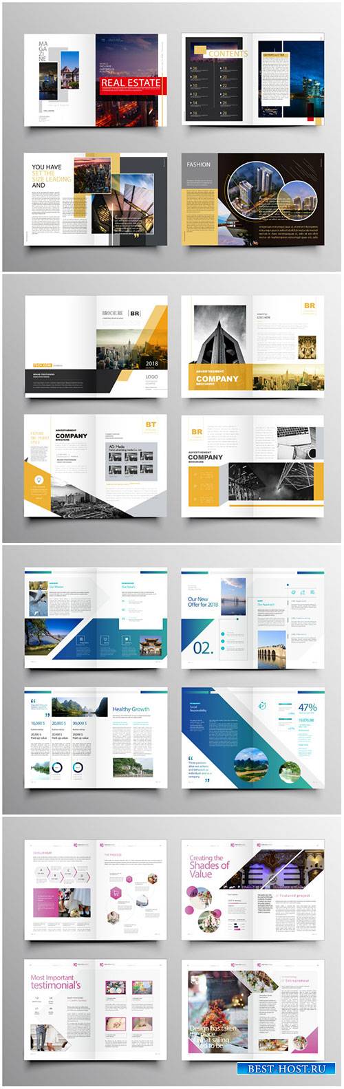 Brochure template vector layout design, corporate business annual report, magazine, flyer mockup # 229